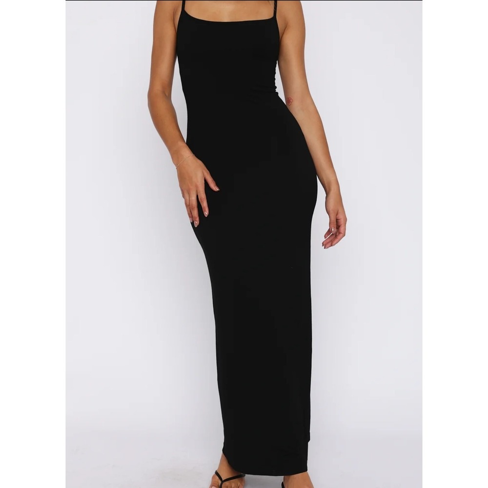 White Fox Wishing On Stars Maxi‎ Dress, black, size L (8US)